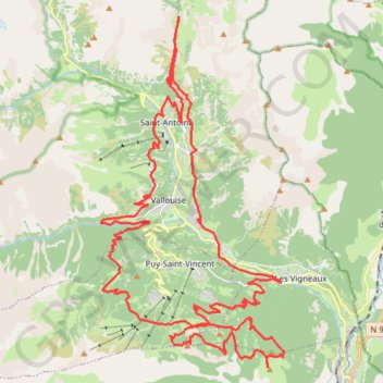 Grand tour de Vallouise GPS track, route, trail