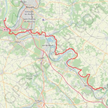 GR2 De Gommecourt (Yvelines) à Saint Pierre-de-Manneville (Seine-Maritime) GPS track, route, trail