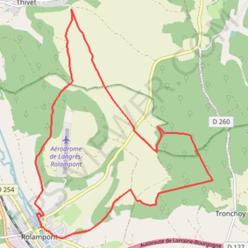 Rolampont Bois de Montots GPS track, route, trail