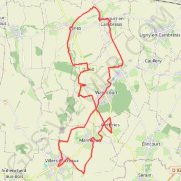 Circuit des vallées Cambrésiennes - Villers-Outreaux GPS track, route, trail