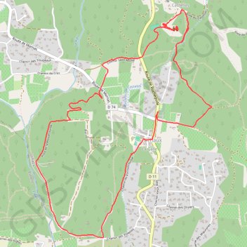 La Galle, Forêt et Castelas d'Uchaux GPS track, route, trail