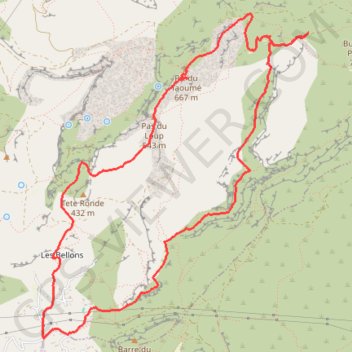 Randonnée de Pagnol GPS track, route, trail