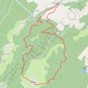 Navette GPS track, route, trail