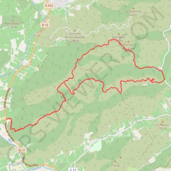 Massif des maures GPS track, route, trail