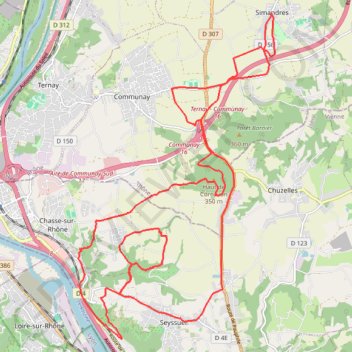 Simandres - Viennes GPS track, route, trail
