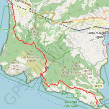 Camogli - Porto Fino GPS track, route, trail