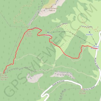 Pointe de la Cochette GPS track, route, trail