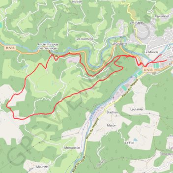 Lamastre La Rosière Combeneyre GPS track, route, trail