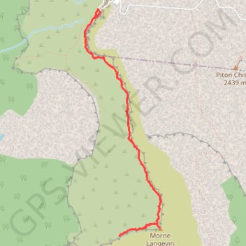 🚶 Trace de la plaine des Remparts a Morne Langevin GPS track, route, trail