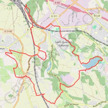 Balade VTT autour de Saint-Quentin-Fallavier GPS track, route, trail