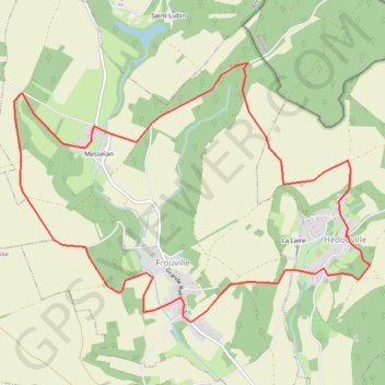 Les quatre villages GPS track, route, trail