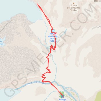 Glacier Blanc (Ecrins Sud Ouest) GPS track, route, trail