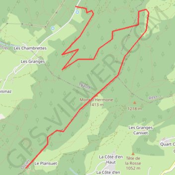 Hermones GPS track, route, trail