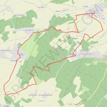 Rousson-Chaumot-Rousson GPS track, route, trail