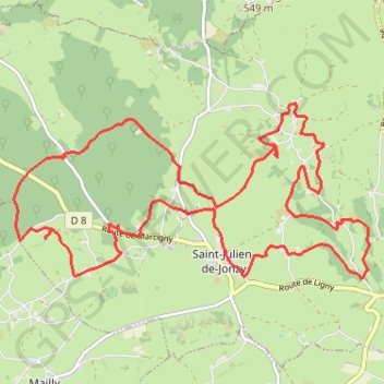 La Marche des Lavoirs - Saint-Julien-de-Jonzy GPS track, route, trail