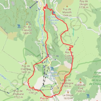 Le Puy de Sancy en circuit GPS track, route, trail