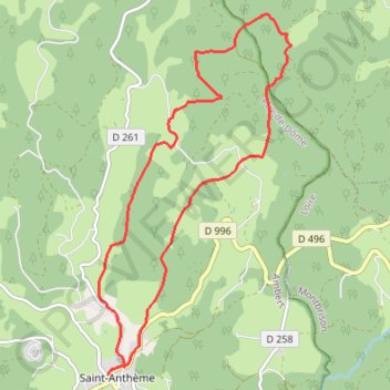 Les Prats de la Chau - Saint-Anthème GPS track, route, trail