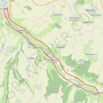 Boucle vélo de l'Yéres - Criel-sur-Mer GPS track, route, trail