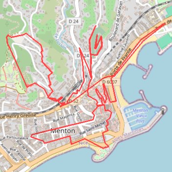 Menton GPS track, route, trail