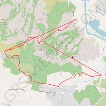 Rocher de Roquebrune : tour et sommet des 3 croix GPS track, route, trail