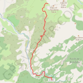 Mare e Monti - De Calenzana à Bonifatu GPS track, route, trail