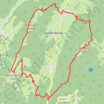 Circuit en Bauges GPS track, route, trail