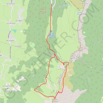 Les Rochers de l'Ours depuis les Barnets GPS track, route, trail
