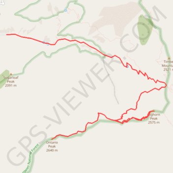 Ontario Peak and Bighorn Peak GPS track, route, trail