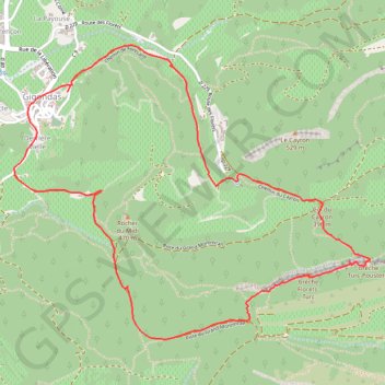 Les dentelles de Montmirail depuis Gigondas GPS track, route, trail