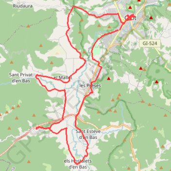 Autour d'Olot GPS track, route, trail