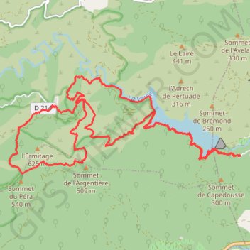 La Mole-Barrage et chartreuse de La Verne GPS track, route, trail