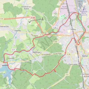 Chemins du Cœur des Vosges - Les écluses GPS track, route, trail