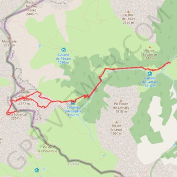 Pic de Pétragème GPS track, route, trail