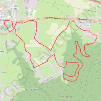 Circuit de Danne et 4 Vents - Phalsbourg GPS track, route, trail