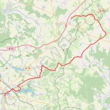 Langres / Montigny-le-Roi GPS track, route, trail