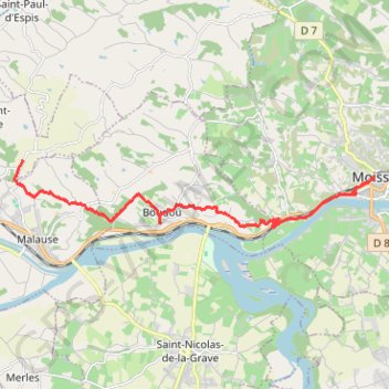 Compostelle étape oissac-Saint Vincent Lespinasse GPS track, route, trail