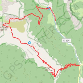 Royou et Pie Ferré depuis Menée par les Pas des Clos et du Renard (Vercors) GPS track, route, trail