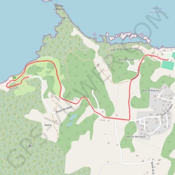 🚶 Trace de la Plage de Babin à Vieux Bourg GPS track, route, trail