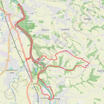 Rives de l'ariège - Lacroix-Falgarde, Vernet GPS track, route, trail
