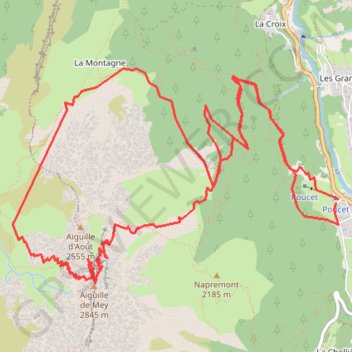 Brêche Portetta, couloir NE en boucle (Vanoise) GPS track, route, trail