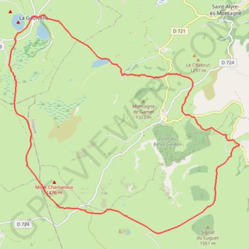 Itinérance dans le Cézallier - La Godivelle GPS track, route, trail