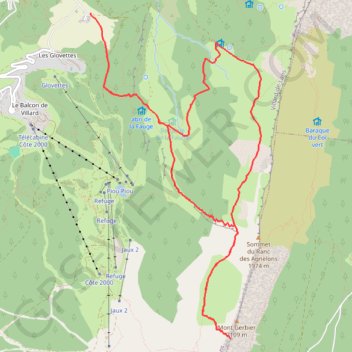 La Crête du Gerbier depuis les Clots GPS track, route, trail