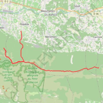 Promenade digestive sur la crête du Luberon ;-) GPS track, route, trail