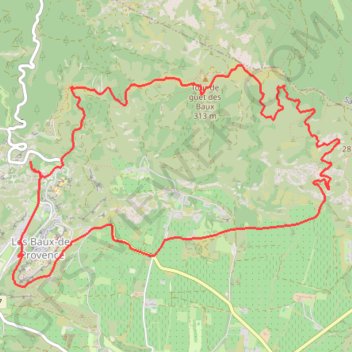 Circuit autour des Baux-de-Provence GPS track, route, trail