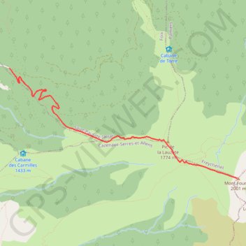 Le Mont Fourcat GPS track, route, trail