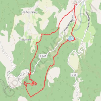 Les gorges de la Nesque depuis le plan d'eau du Bourget GPS track, route, trail