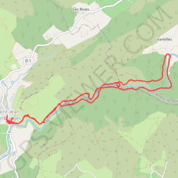 Vallée de la Buèges GPS track, route, trail