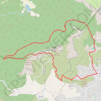 Tour du mont caume GPS track, route, trail