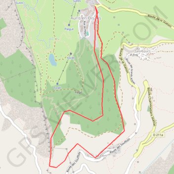 Plancet en boucle GPS track, route, trail