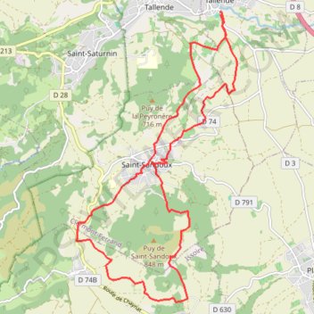 Tallende Saint-Sandoux (Auvergne) 63450 GPS track, route, trail